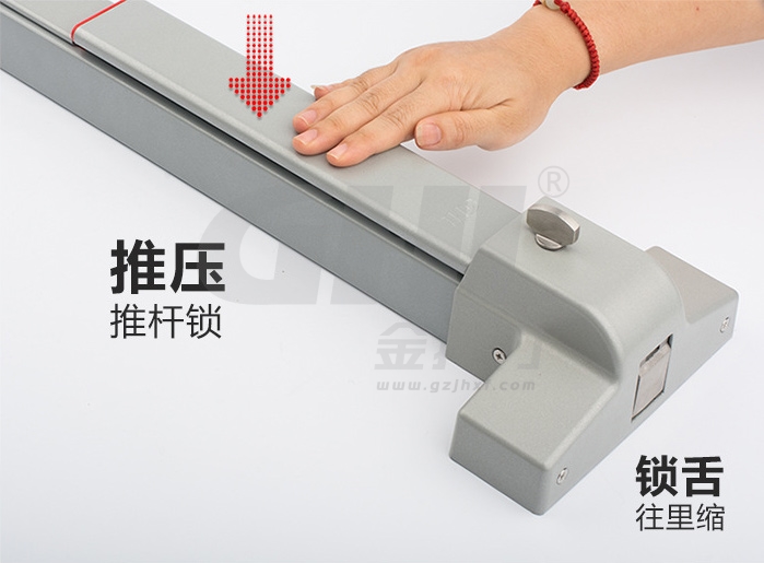 推压锁杆开门