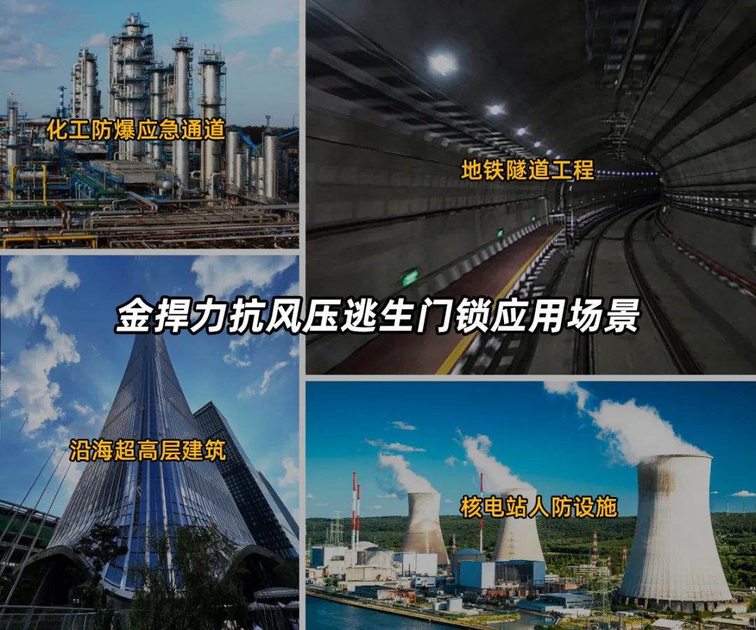 金捍力抗风压逃生门锁应用场景