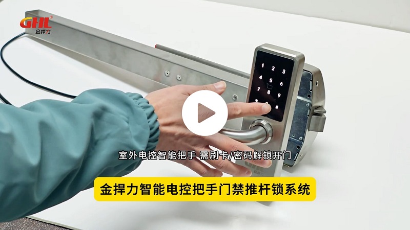 金捍力推杆锁专用门禁电控智能把手